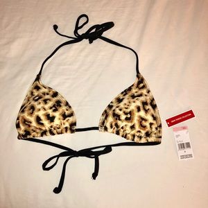 NWT! Cheetah print bikini top!